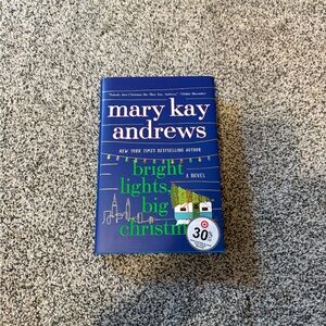 Mary Kay Andrews "Bright Lights, Big Christmas" Hardcover - Blue/Green